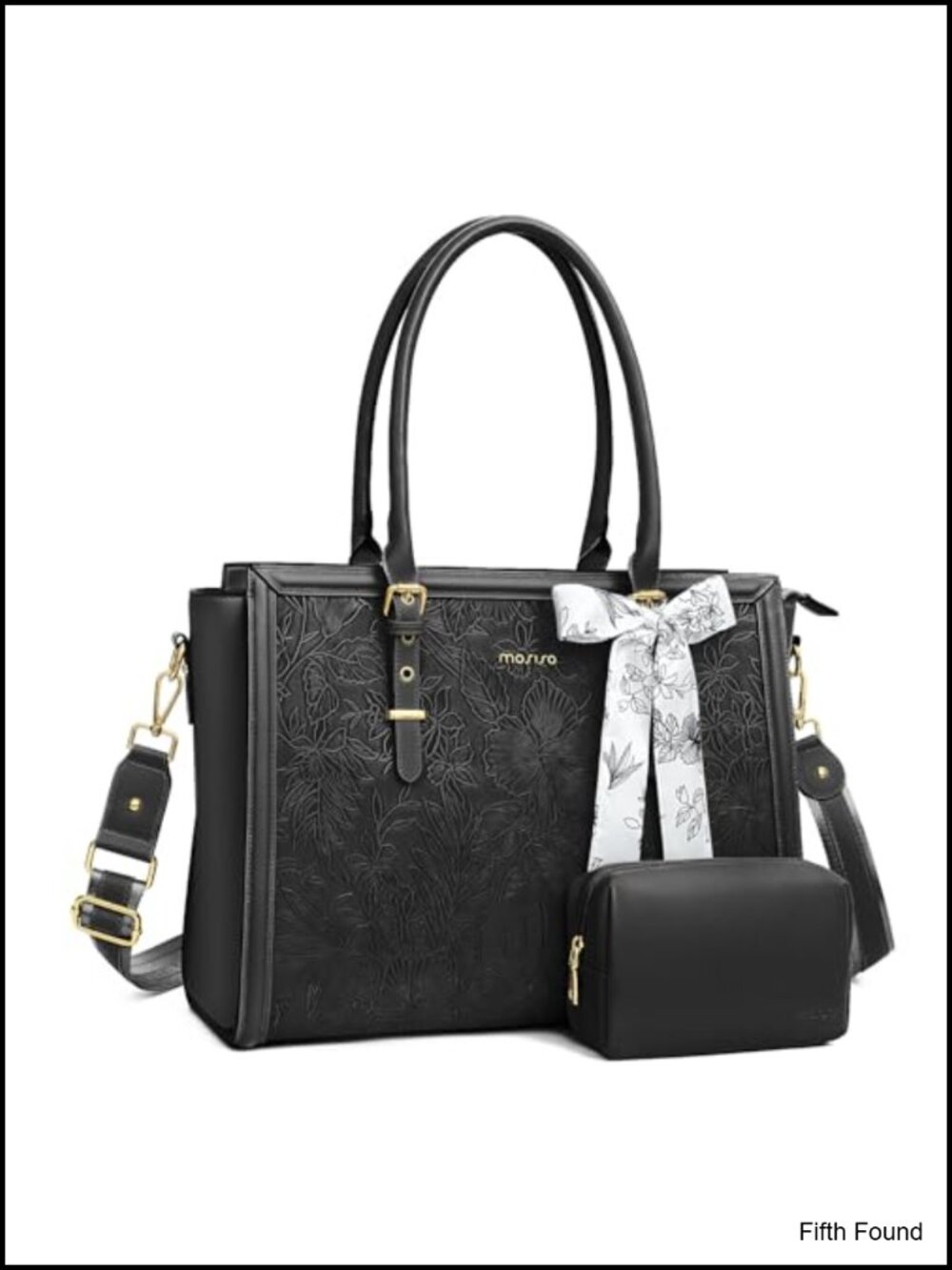 PU Leather 17.3 inch Laptop Tote Bag Waterproof Shoulder Bag